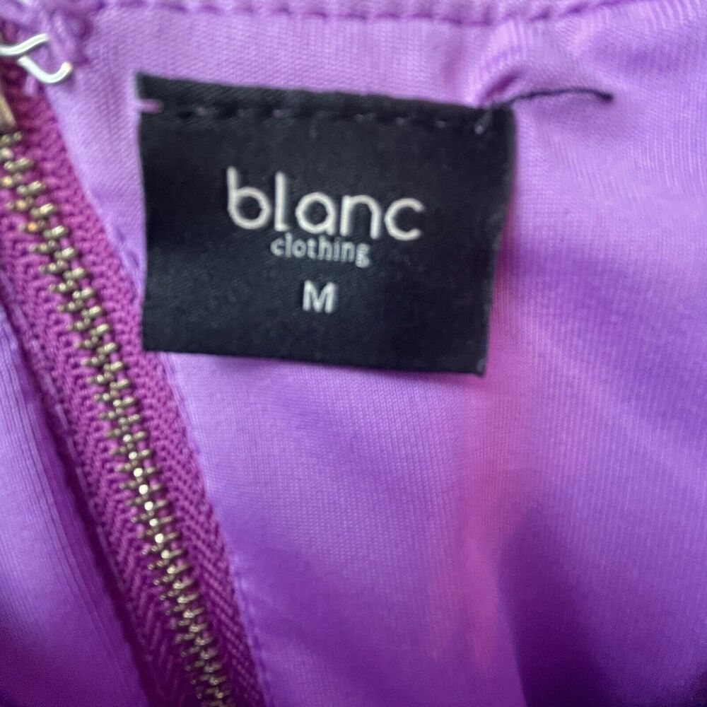 Blanc Clothing Corset Dress Medium Metallic Structured Slits Festival Barbie - Picture 8 of 9